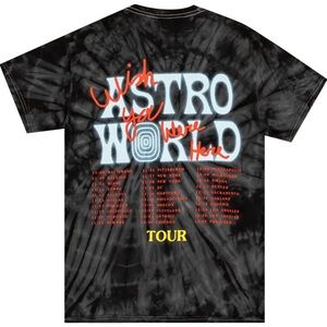 Astroworld Cactus Jack by Travis Scott No Bystanders T-Shirt Tie Dye Black